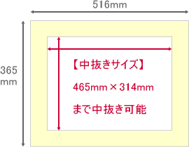 最大中抜きサイズ